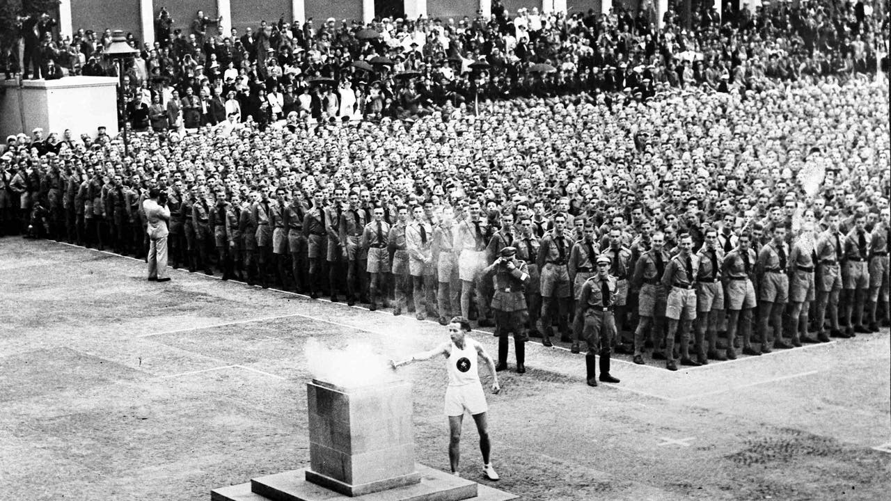 Olympic torch relay began in 1936 at Hitler's Berlin Games